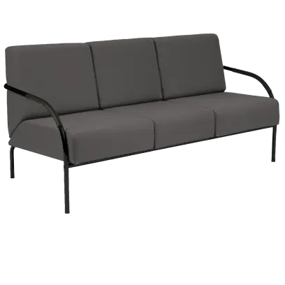 SPA 3 černý lak, látka SUE S 24 - látka tmavě šedá